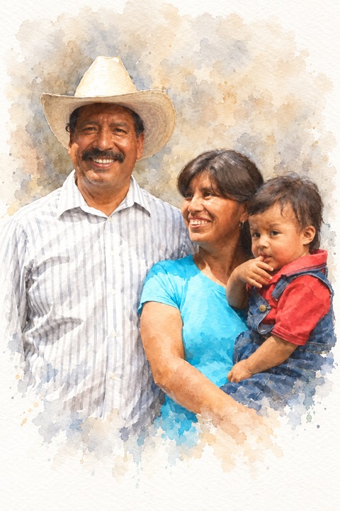 Portrait example: Watercolor